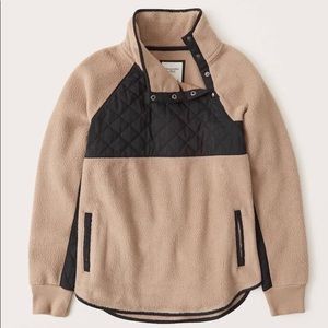 Asymmetrical Snap Up Fleece - Abercrombie & Fitch